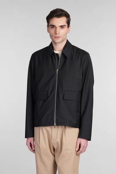 Paul Smith Embossed Zipper Jacket In Black