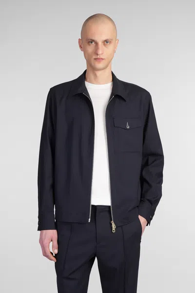 Paul Smith Casual Jacket In Blue Wool