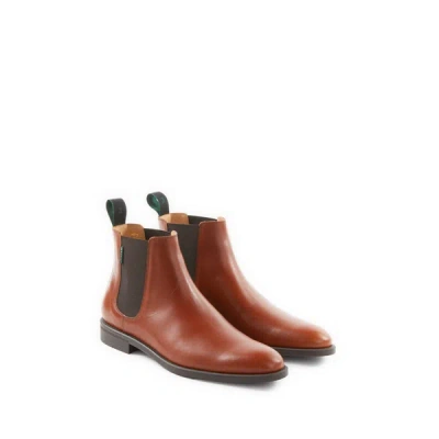 Paul Smith Cedric Leather Ankle Boots In Brown