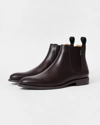 Paul Smith Cedric Mens Leather Chelsea Boots In Burgundy