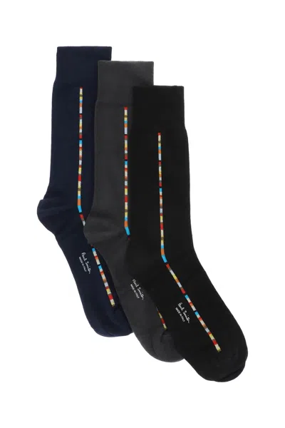 Paul Smith Central Signature Stripe Socks In Blue