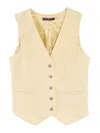 Paul Smith Fresh Wool Vest In Yellow