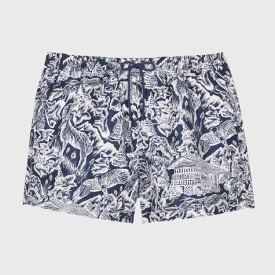 Paul Smith 'chalet' Swim Shorts Blue