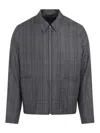 Paul Smith Regular Fit Checkered Wool Jacket In Gray