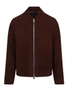 Paul Smith Suede Jacket In Brown