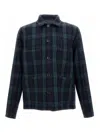 Paul Smith Checked Blazer With Button Front And Pockets In Black