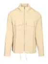 Paul Smith Ecru Linen Patch-pocket Drawstring Jacket White In Nude
