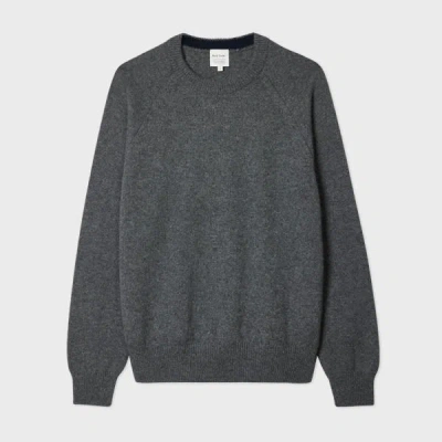 Paul Smith Charcoal Cashmere Crew Neck Sweater Grey In Gray