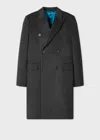 Paul Smith Charcoal Wool-cashmere Blend Double Breasted Overcoat Grey
