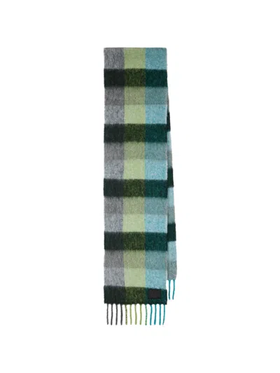 Paul Smith Check Brushed Scarf In Multi