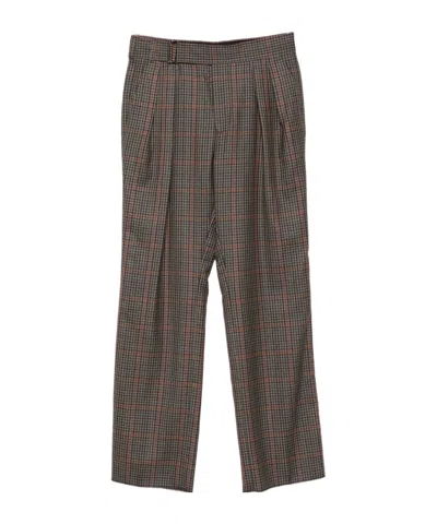 PAUL SMITH CHECK PLEATED TROUSERS