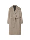 Paul Smith Check-belted Coat In Brown