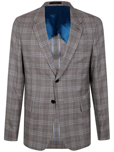 Paul Smith Checked Blazer In Grey