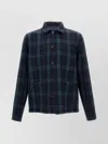 Paul Smith Checked Blazer With Button Front And Pockets In Blue