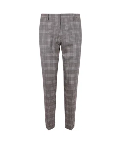 Paul Smith Checked Casual Pants In Gray