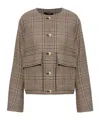 Paul Smith Check-pattern Buttoned Jacket In Brown