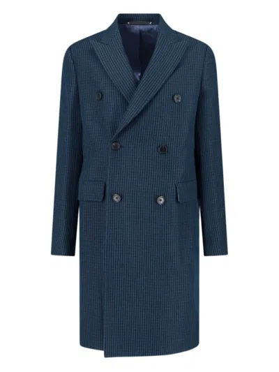 PAUL SMITH CHECKED DOUBLE-BREASTED COAT