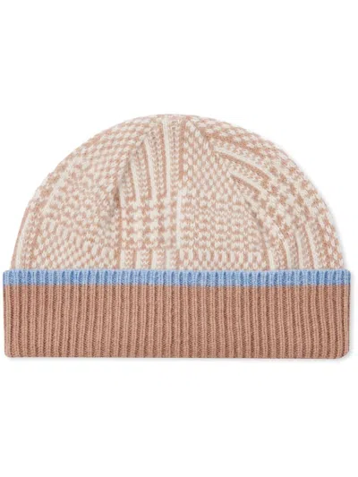 PAUL SMITH CHECKED LAMBS WOOL BEANIE