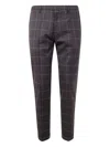Paul Smith Checked-pattern Tailored Trousers In Gray