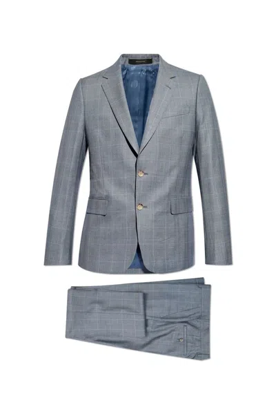 Paul Smith Checked Suit In Grey