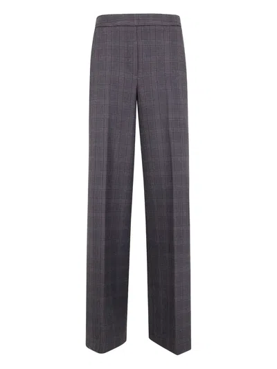 Paul Smith Checked Trousers In Gray