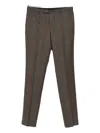 Paul Smith Checked Wool Trousers In Brown