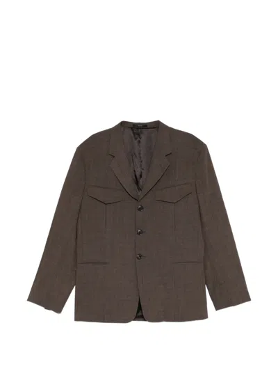 Paul Smith Chest Flap Pockets Blazer In Brown