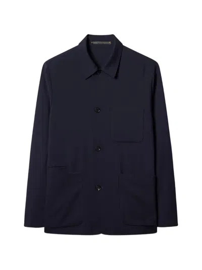 Paul Smith Chest-pocket Shirt Jacket In Blue