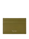 Paul Smith Chevron-pattern Cardholder In Brown