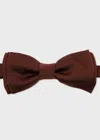 Paul Smith Chocolate Brown Pre-tied Satin Bow Tie In Brown