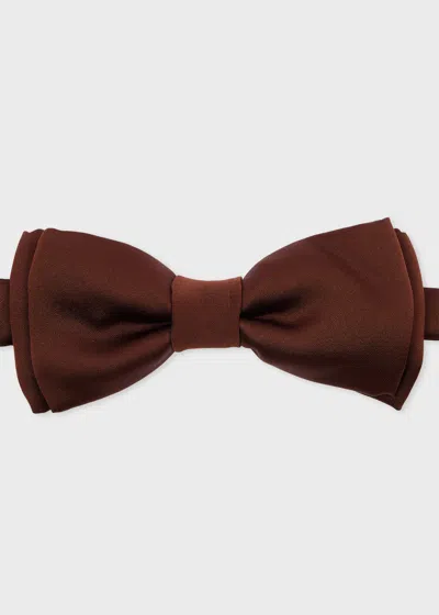 Paul Smith Chocolate Brown Pre-tied Satin Bow Tie