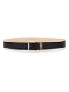 Paul Smith Leather Signature Stripe Belt In Black