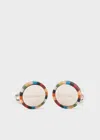 Paul Smith Circle 'signature Stripe' Cufflinks Multicolour In Multicolour