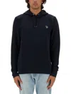Paul Smith Classic Black Hoodie With Kangaroo Pocket In Black