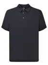 Paul Smith Black Cotton 'artist Stripe' Placket Polo Shirt