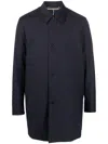 Paul Smith Classic-collar Cotton Trench-coat In Blue
