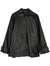 Paul Smith Classic-collar Leather Jacket In Black
