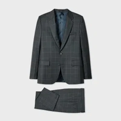 Paul Smith Classic-fit Dark Green Windowpane Check Wool Suit