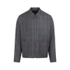 Paul Smith Classic Plaid Wool Jacket With Structured Silhouette In Gray