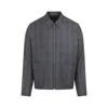 Paul Smith Classic Plaid Wool Jacket With Structured Silhouette In Gray