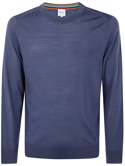PAUL SMITH PAUL SMITH CLEAR BLUE CLOTHING SWEATERS