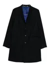 Paul Smith Tailored Black Viscose Giacconi Coat In Black