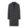 Paul Smith Men's Overcoat With Notch Lapel And Back Belt Detail In Brown