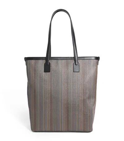 Paul Smith Coated Canvas Signature Stripe Tote Bag