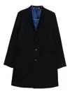 Paul Smith Tailored Black Viscose Giacconi Coat In Black