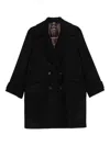 Paul Smith Double-breasted Coat Featuring Flap Pockets In Black