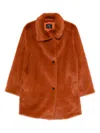 Paul Smith Faux-fur Coat In Brown