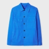 Paul Smith Cobalt Blue Cotton-linen Overshirt In Blue