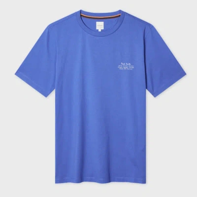 Paul Smith Cobalt Blue Signature Logo Print T-shirt