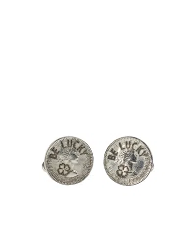 Paul Smith Coin Motif Cufflinks In Metallic